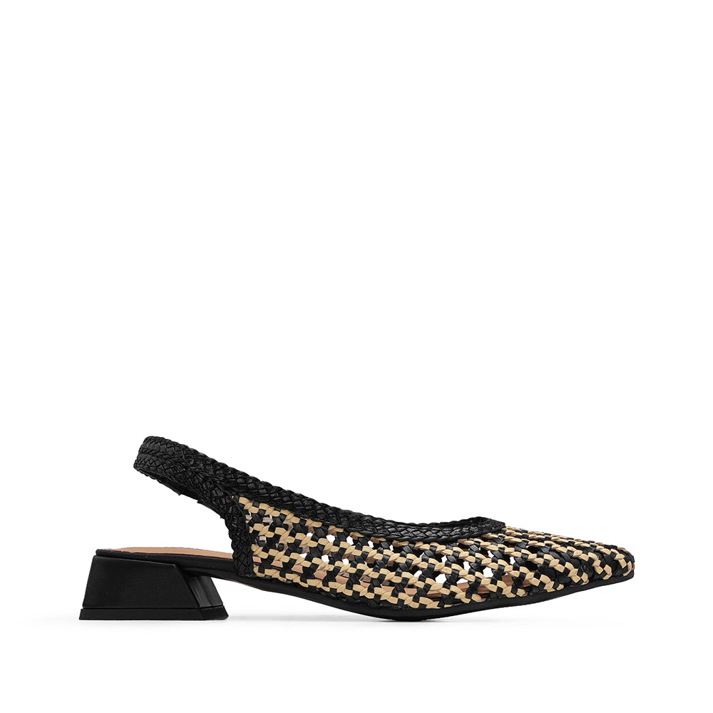 Sapato Salto Raso Mulher Pele Preto