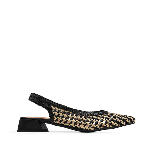 Sapato Salto Raso Mulher Pele Preto