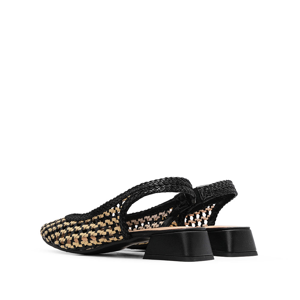 Sapato Salto Raso Mulher Pele Preto