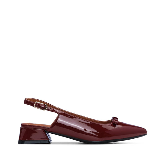 Sapato Slingback Mulher Verniz Bordeaux