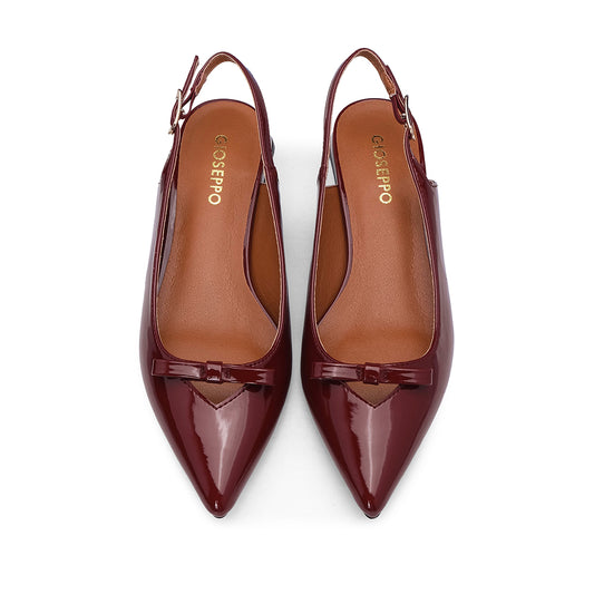Sapato Slingback Mulher Verniz Bordeaux