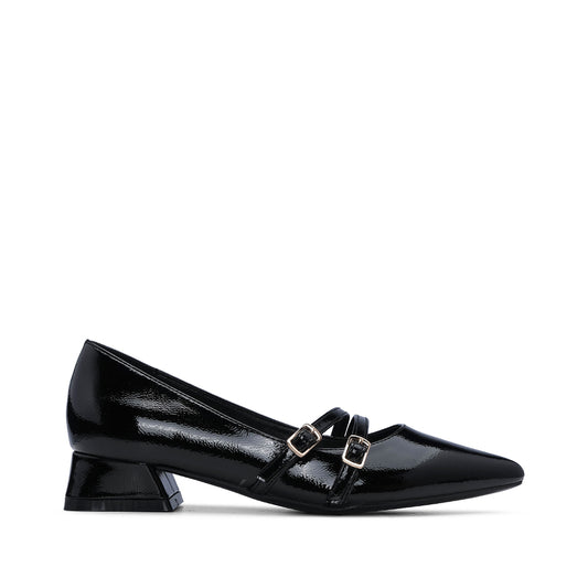 Sapato Mary Jane Mulher Verniz Preto