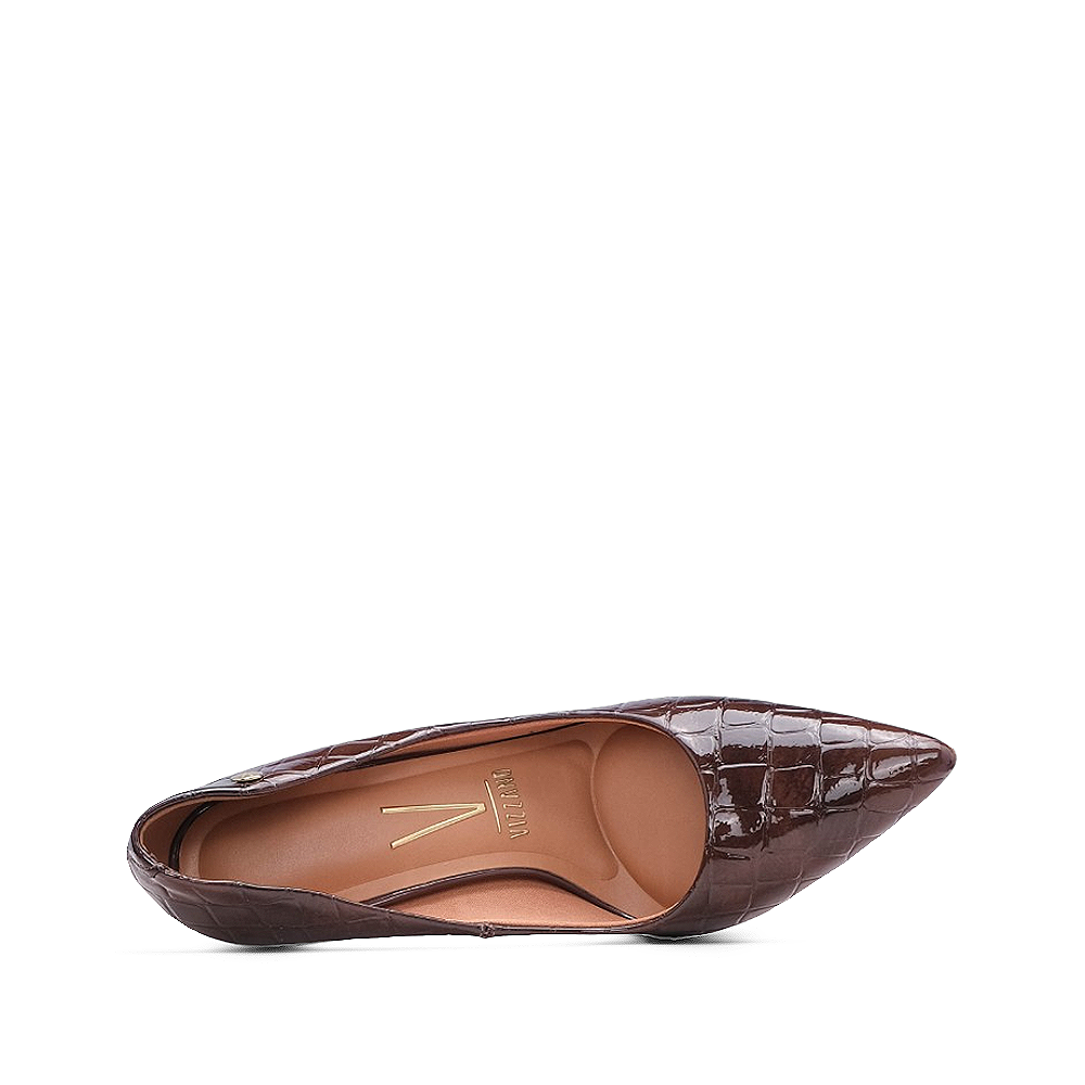 Sapato Salto Alto Mulher Animal Print Castanho
