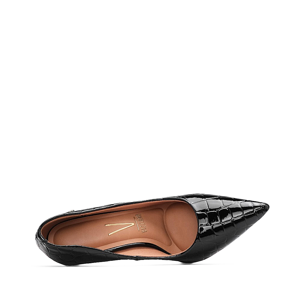 Sapato Salto Alto Mulher Animal Print Preto