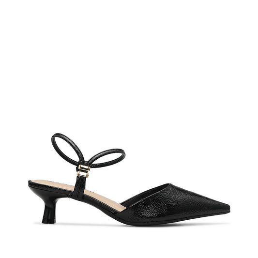 Sapato Salto Médio Mulher Verniz Preto
