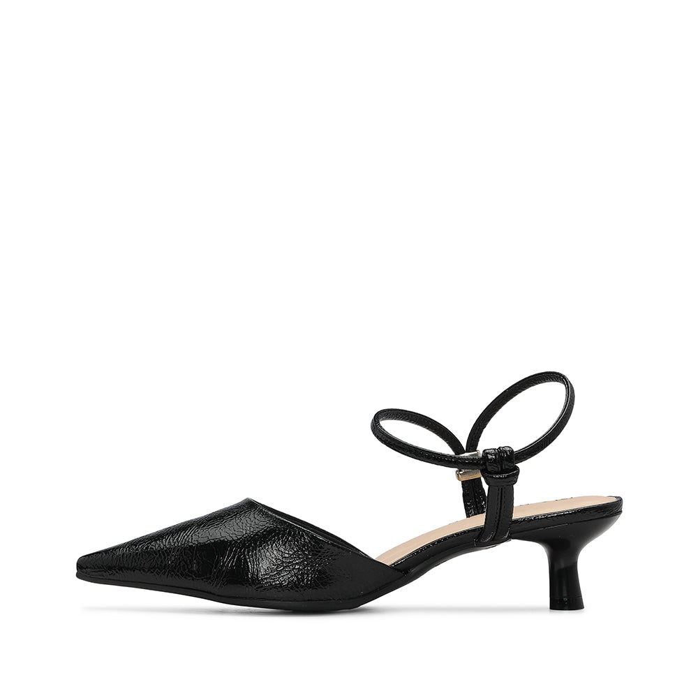 Sapato Salto Médio Mulher Verniz Preto