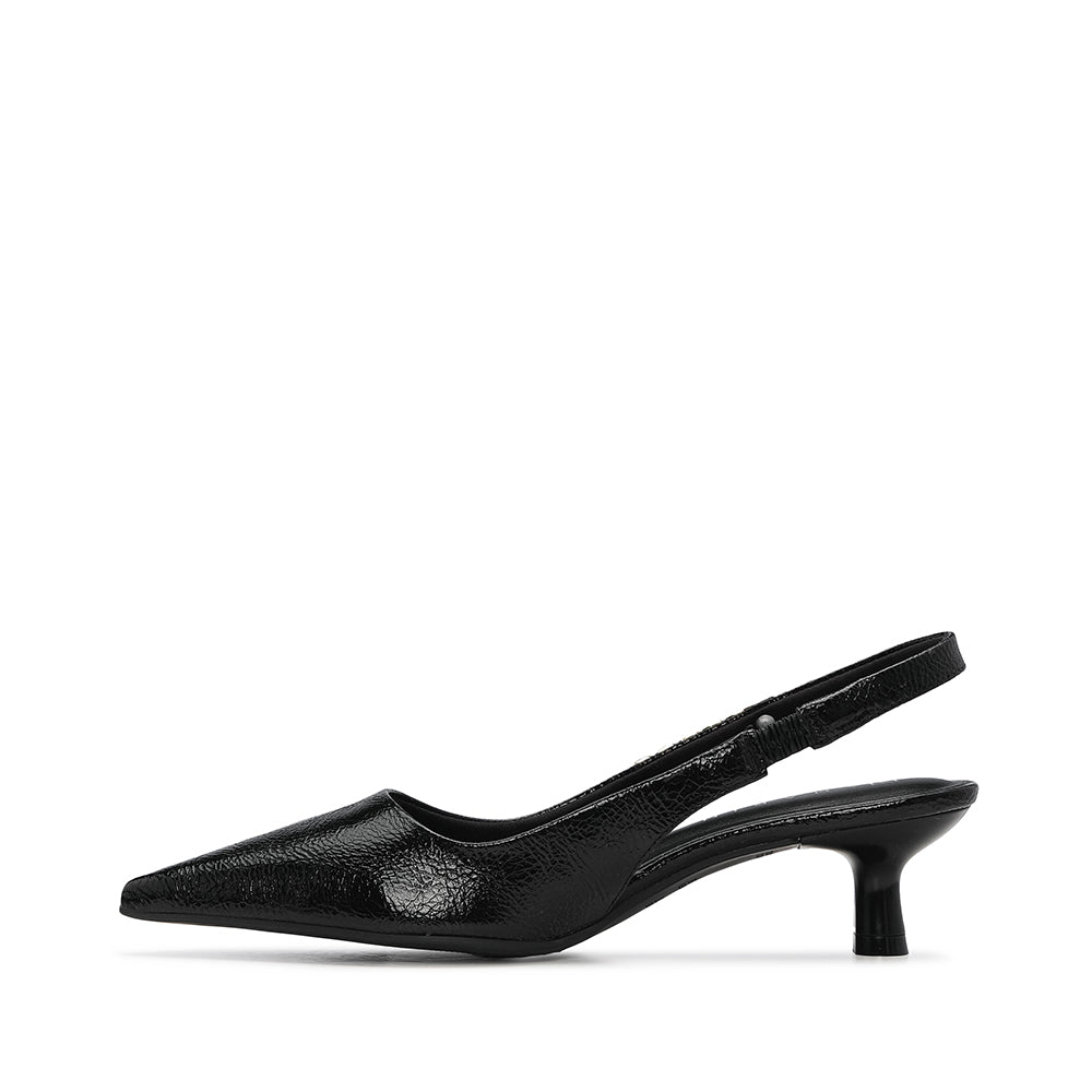 Sapato Salto Médio Mulher Verniz Preto