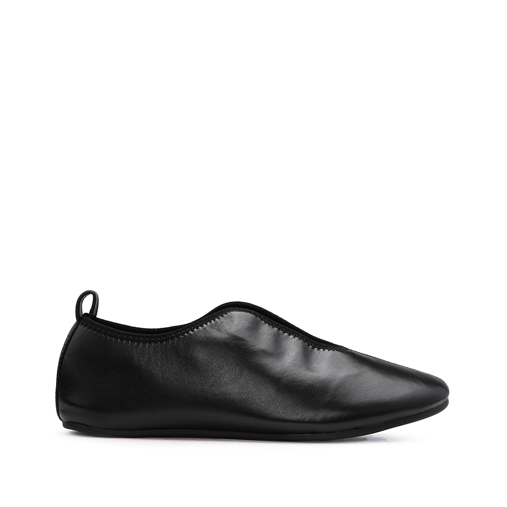 Sapato Salto Raso Mulher Pele Preto