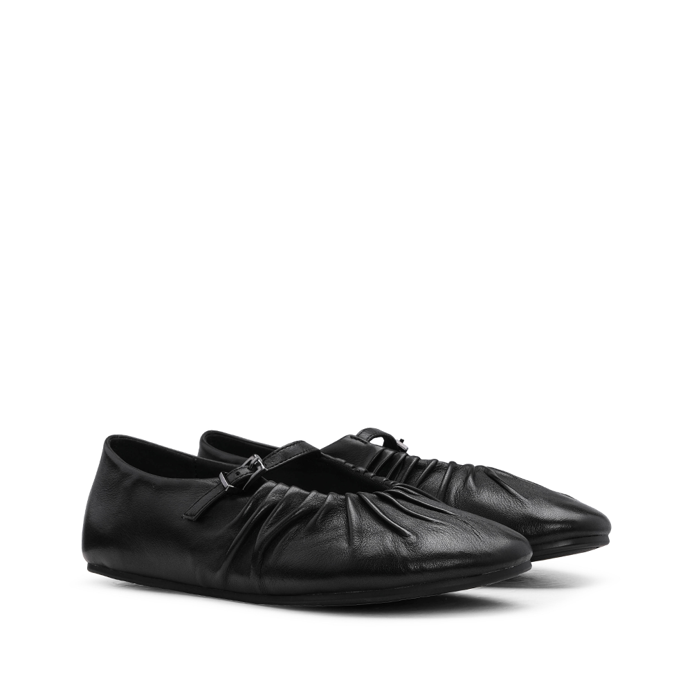Sapato Sabrinas Mulher Pele Preto