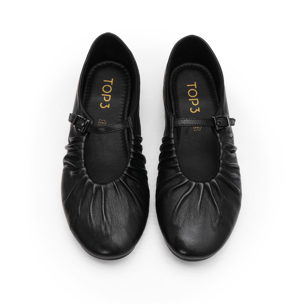 Sapato Sabrinas Mulher Pele Preto