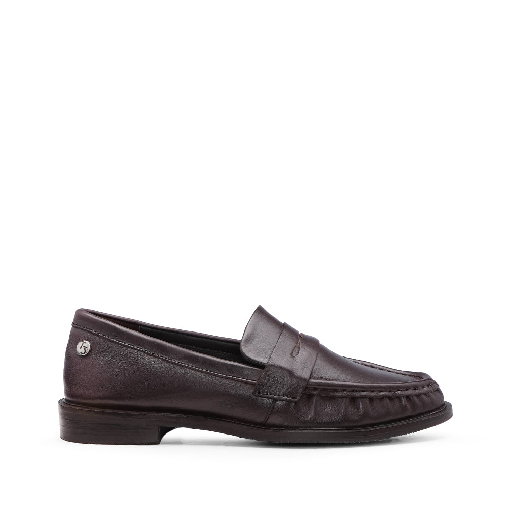 Sapato Mocassim Mulher Pele Castanho