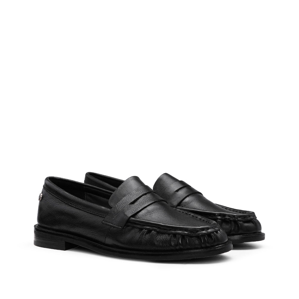 Sapato Mocassim Mulher Pele Preto