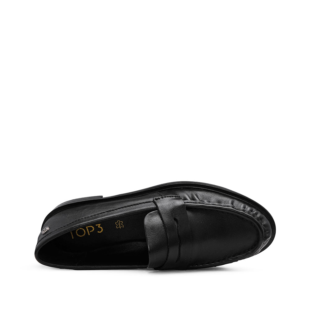 Sapato Mocassim Mulher Pele Preto