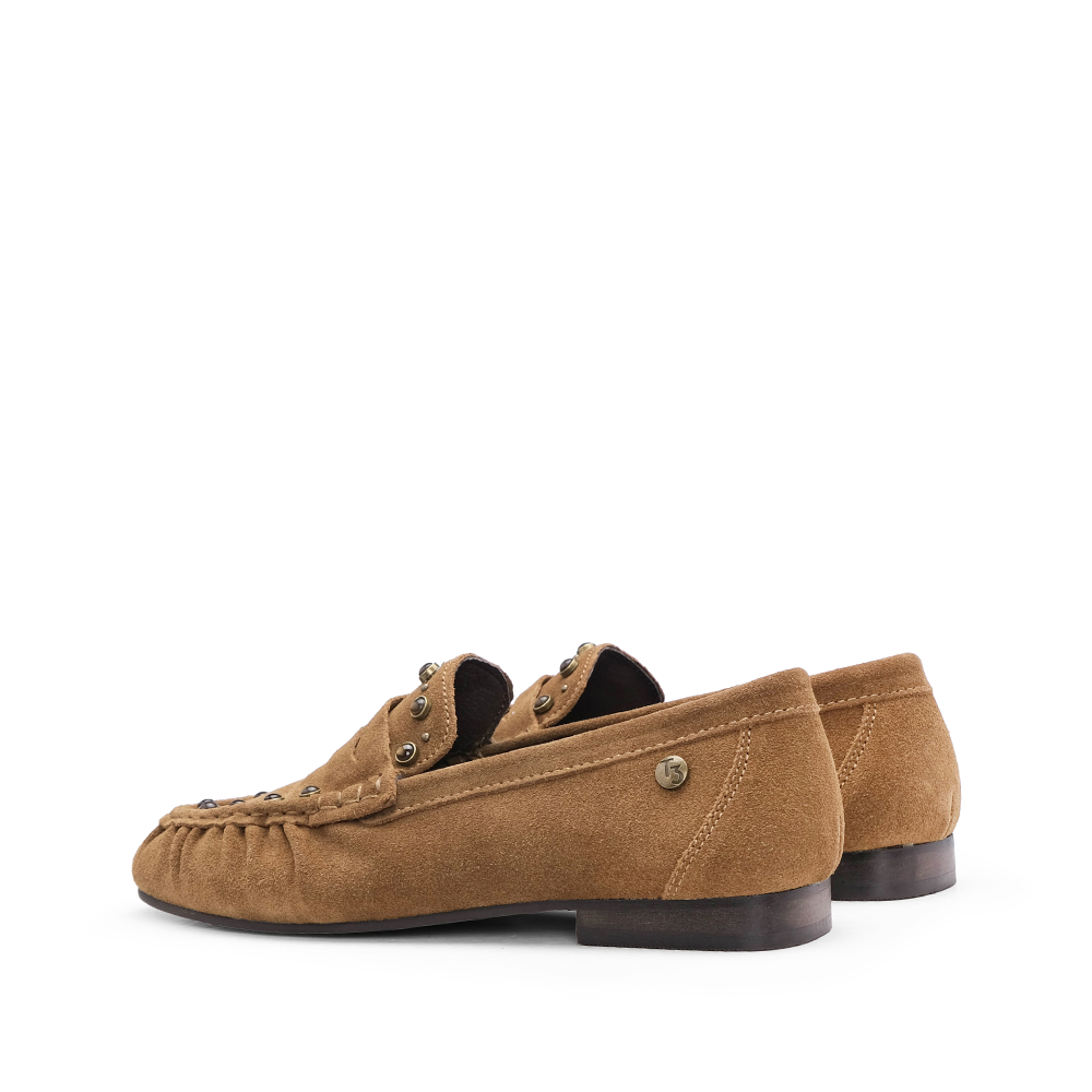 Sapato Mocassim Mulher Camurça Camel