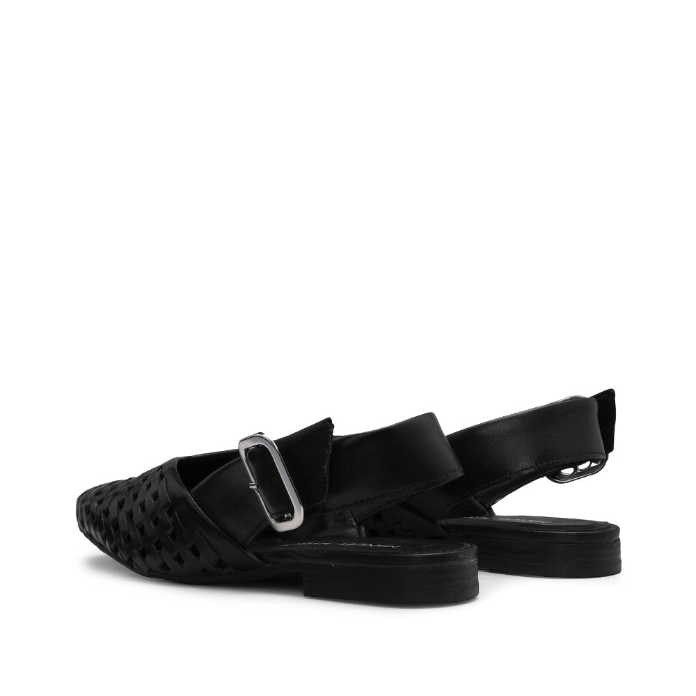 Sapato Salto Raso Mulher Pele Preto