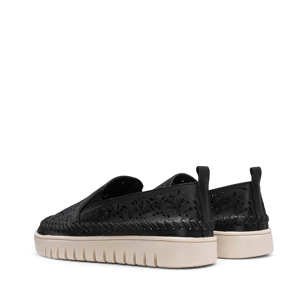 Sapato Salto Raso Mulher Pele Preto