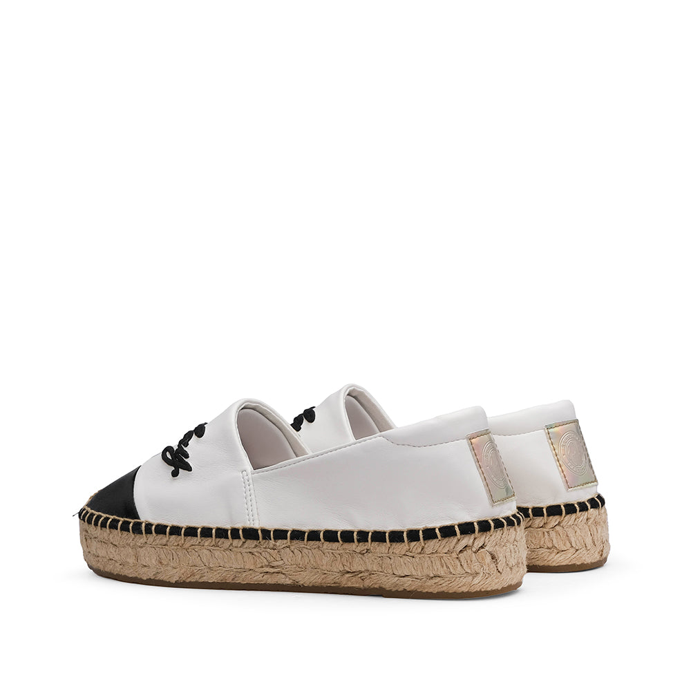 Sapato Alpercatas Mulher Branco E Preto