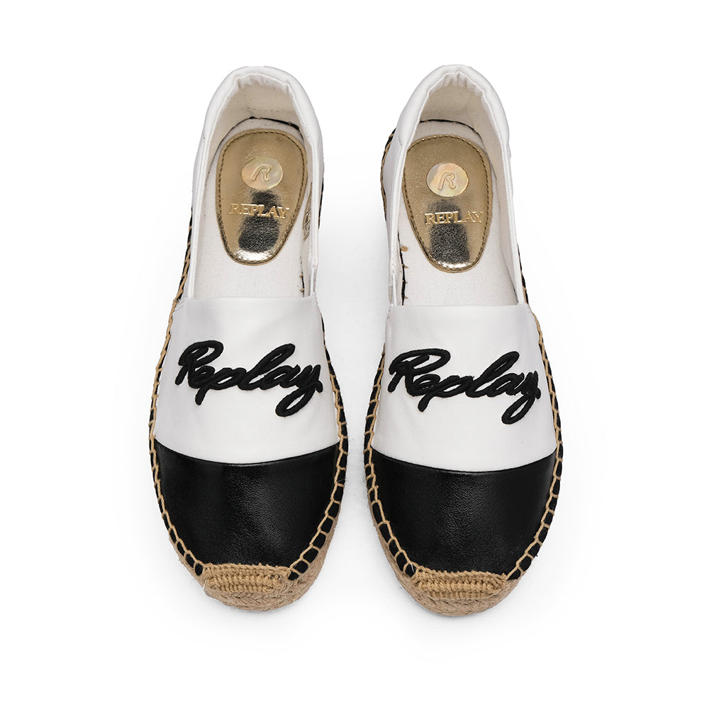 Sapato Alpercatas Mulher Branco E Preto