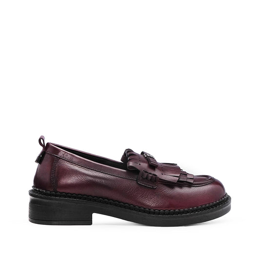 Sapato Mocassim Mulher Bordeaux