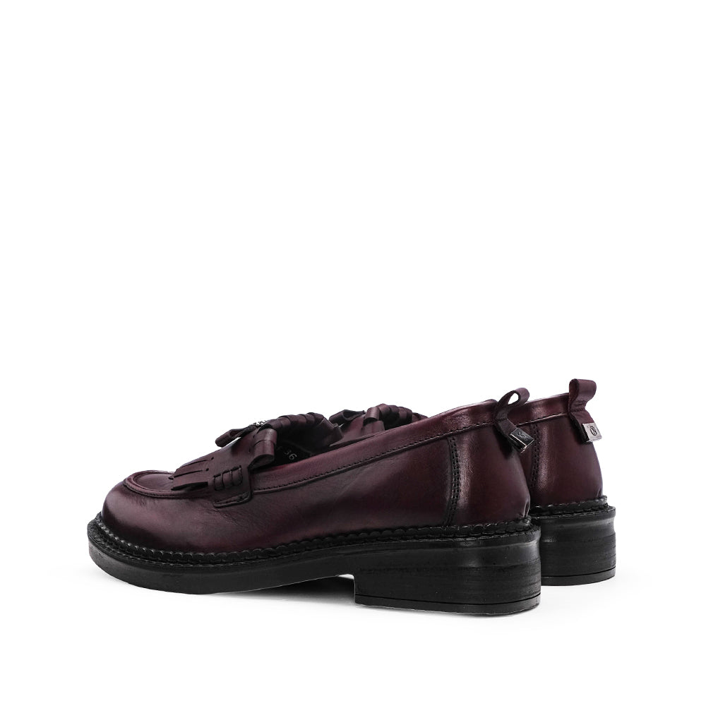 Sapato Mocassim Mulher Bordeaux