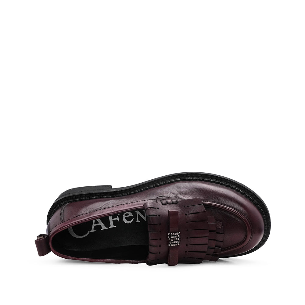 Sapato Mocassim Mulher Bordeaux