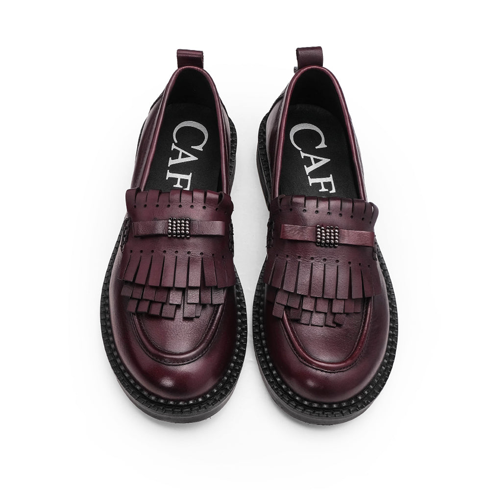 Sapato Mocassim Mulher Bordeaux