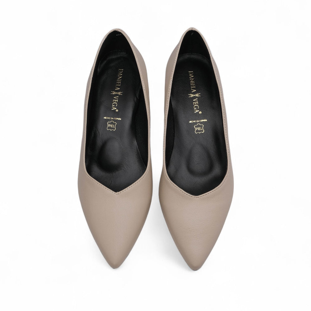 Sapato Salto Médio Mulher Bege