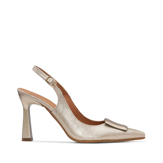 Women's Platinum Metallic High Heel Shoe