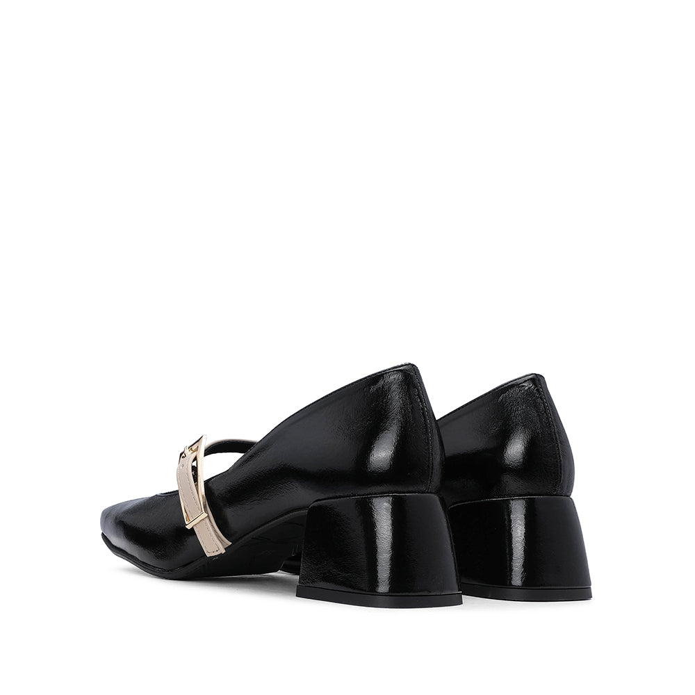 Sapato Mary Jane Mulher Verniz Preto