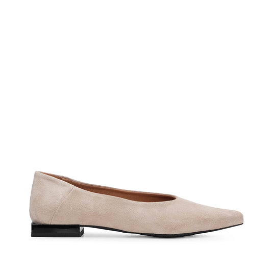 Sapato Sabrinas Mulher Camurça Bege