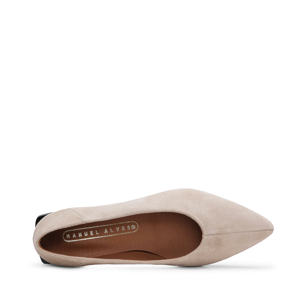 Sapato Sabrinas Mulher Camurça Bege