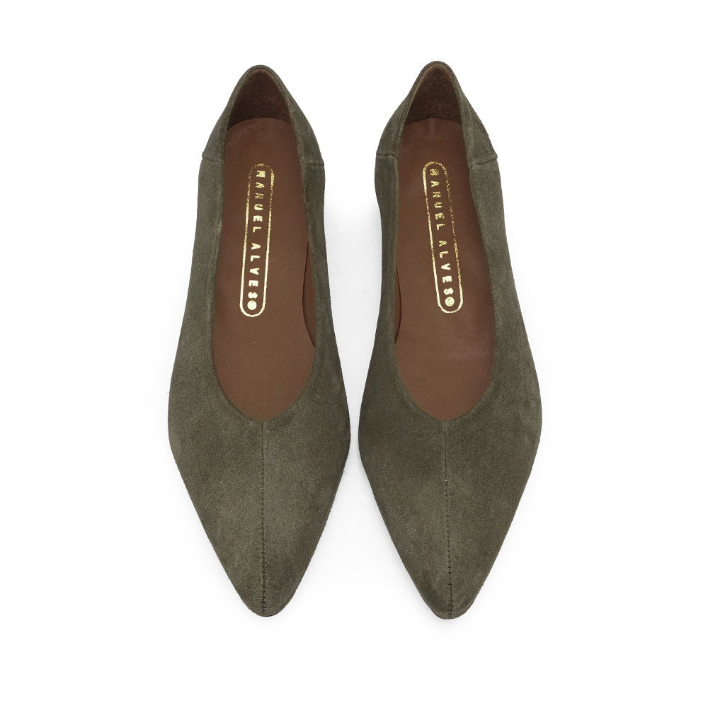 Sapato Sabrinas Mulher Camurça Kaky