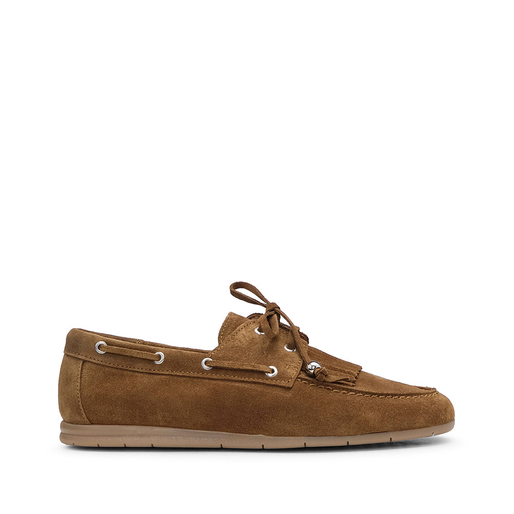 Sapato Mocassim Mulher Camurça Camel