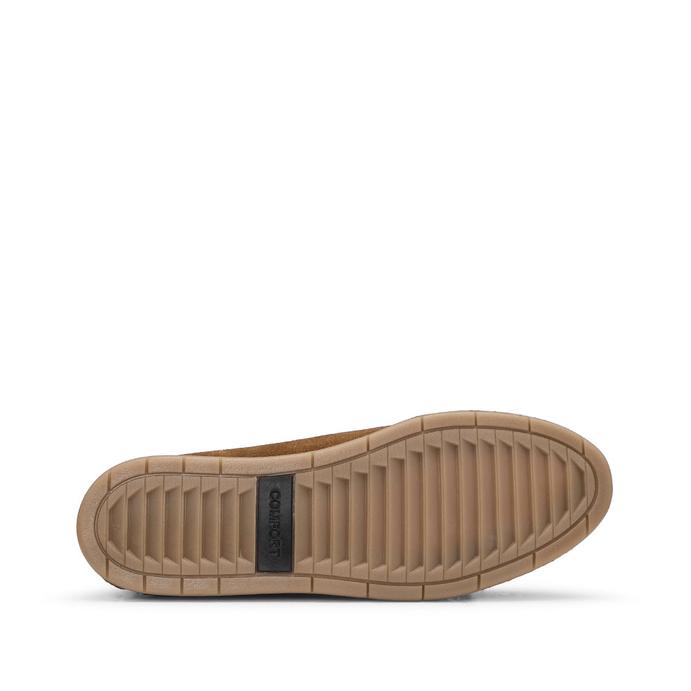 Sapato Mocassim Mulher Camurça Camel