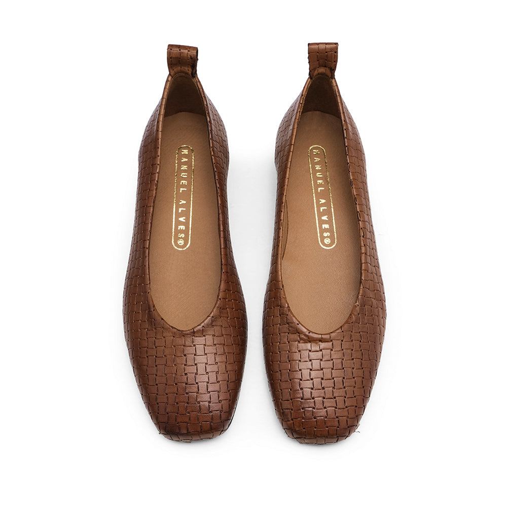 Sapato Sabrinas Mulher Gravado Camel