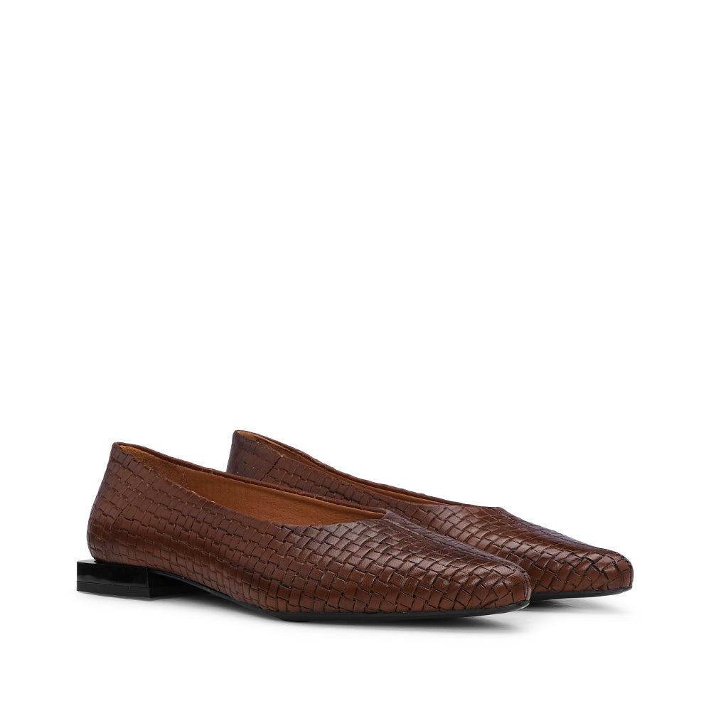 Sapato Sabrinas Mulher Gravado Camel