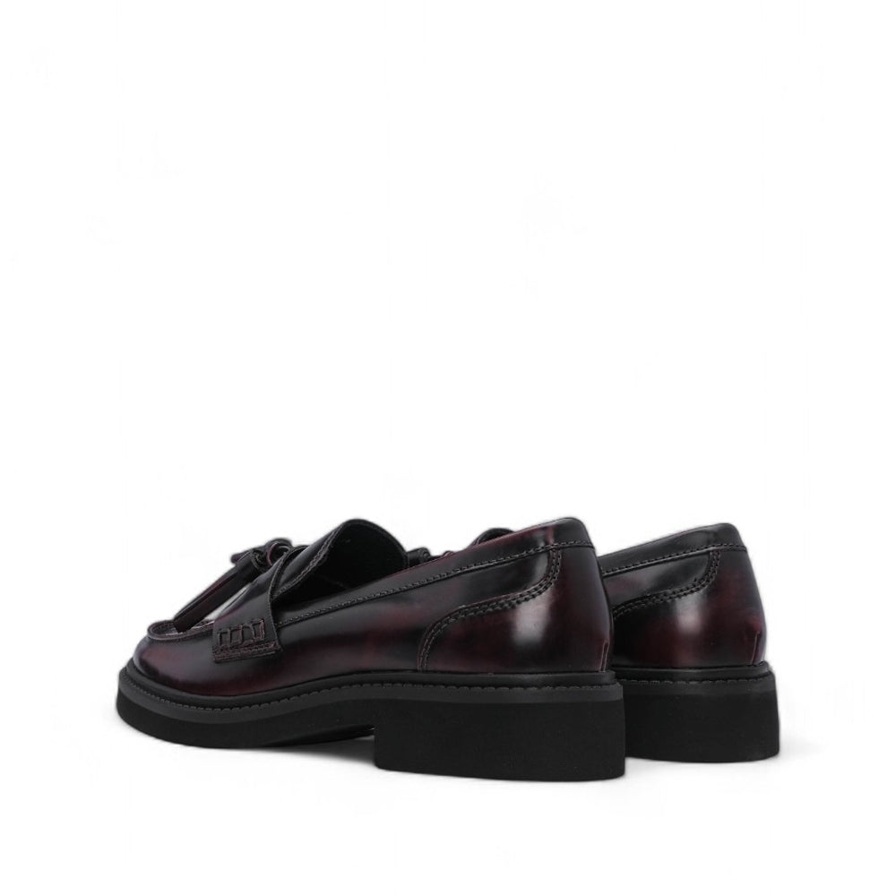 Sapato Mocassim Mulher Polido Bordeaux