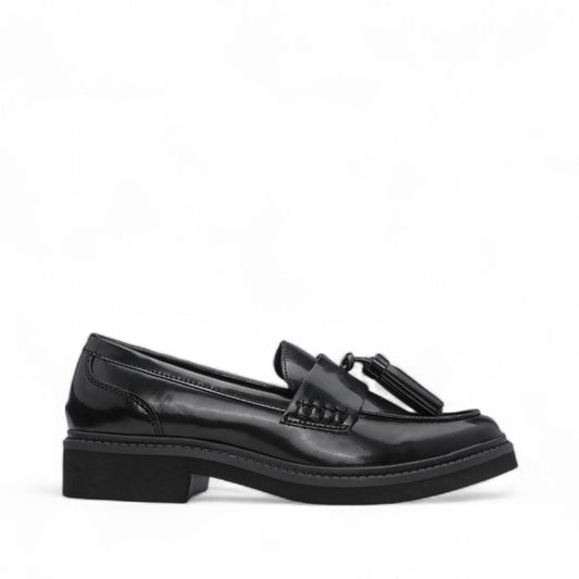Sapato Mocassim Mulher Polido Preto