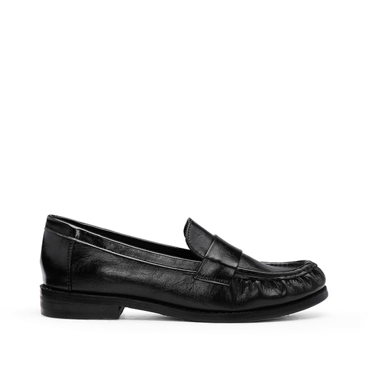 Sapato Mocassim Mulher Polido Preto