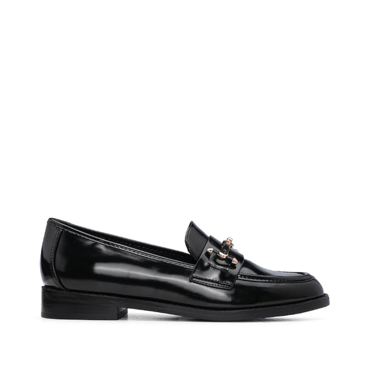 Sapato Mocassim Mulher Polido Preto