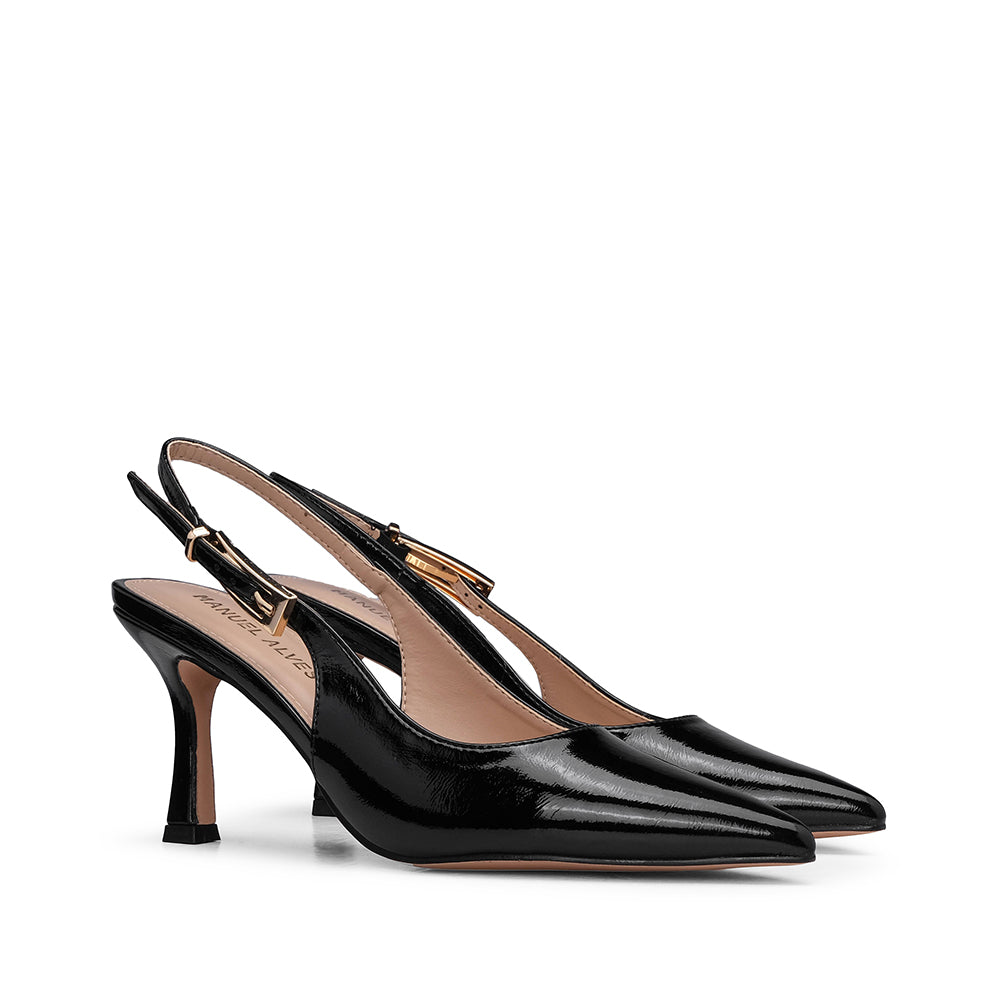 Sapato Salto Alto Mulher Verniz Preto