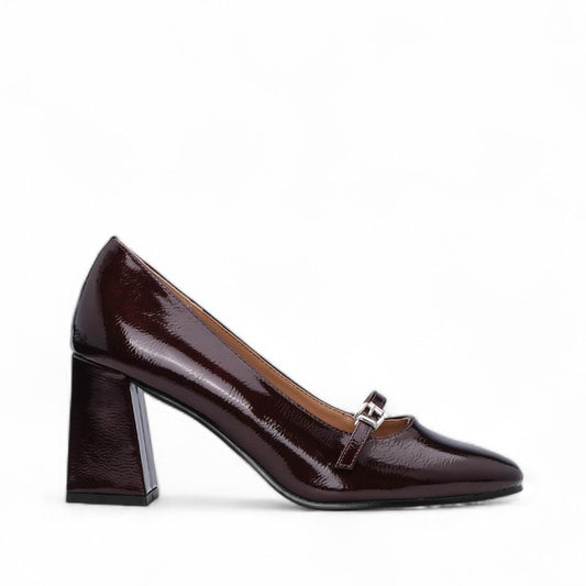 Sapato Salto Alto Mulher Verniz Bordeaux