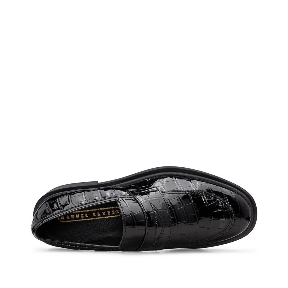 Sapato Mocassim Mulher Verniz Preto
