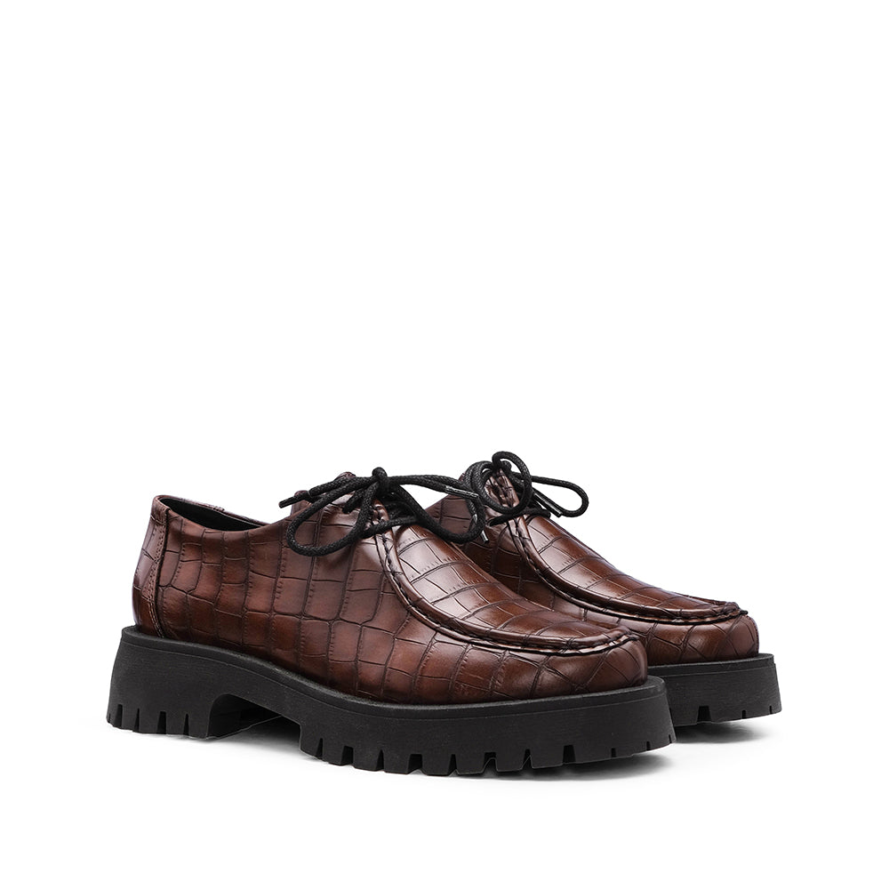 Sapato Casual Mulher Animal Print Castanho