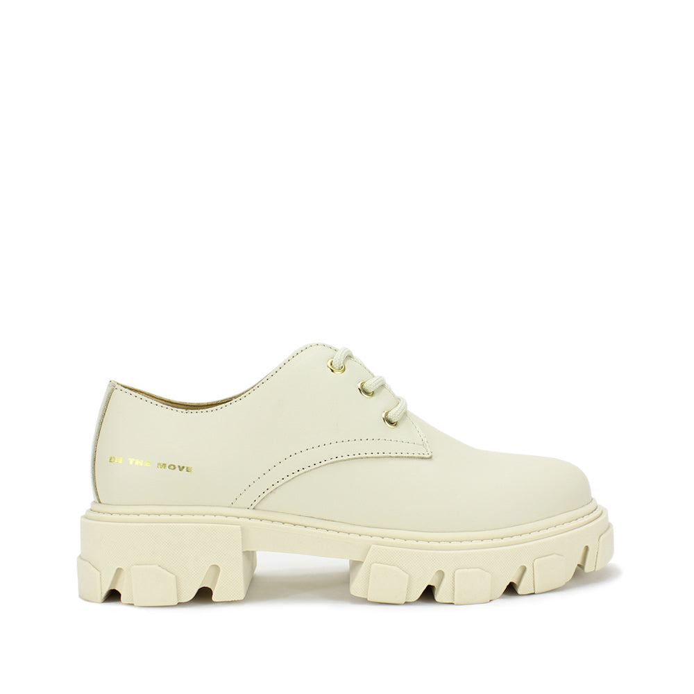 Sapato Desportivo Mulher Pele Creme