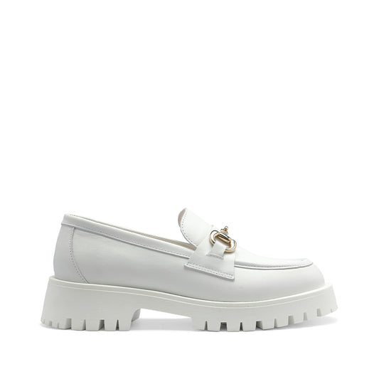 Sapato Mocassim Mulher Pele Branco