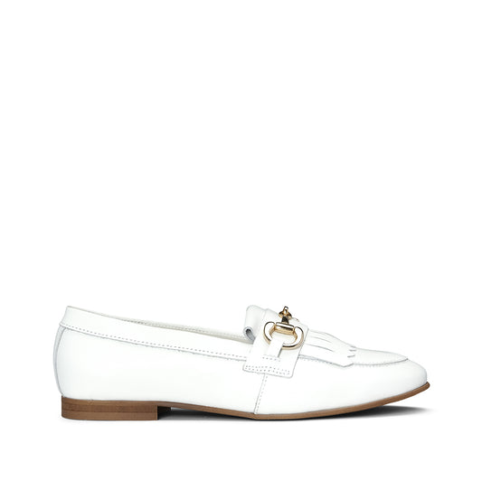 Sapato Mocassim Mulher Pele Branco