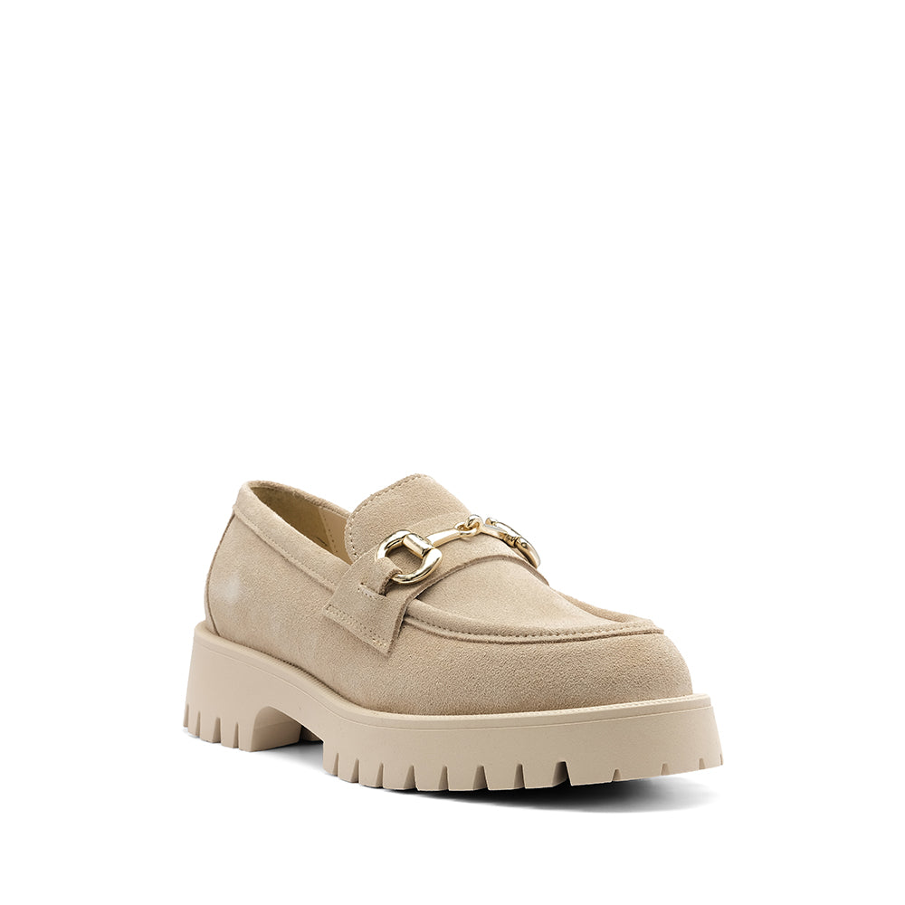 Sapato Mocassim Mulher Camurça Taupe