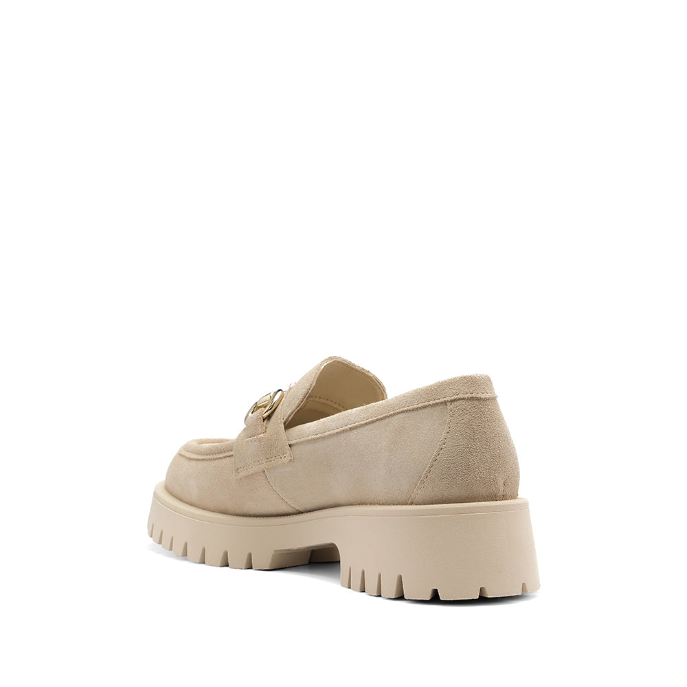 Sapato Mocassim Mulher Camurça Taupe