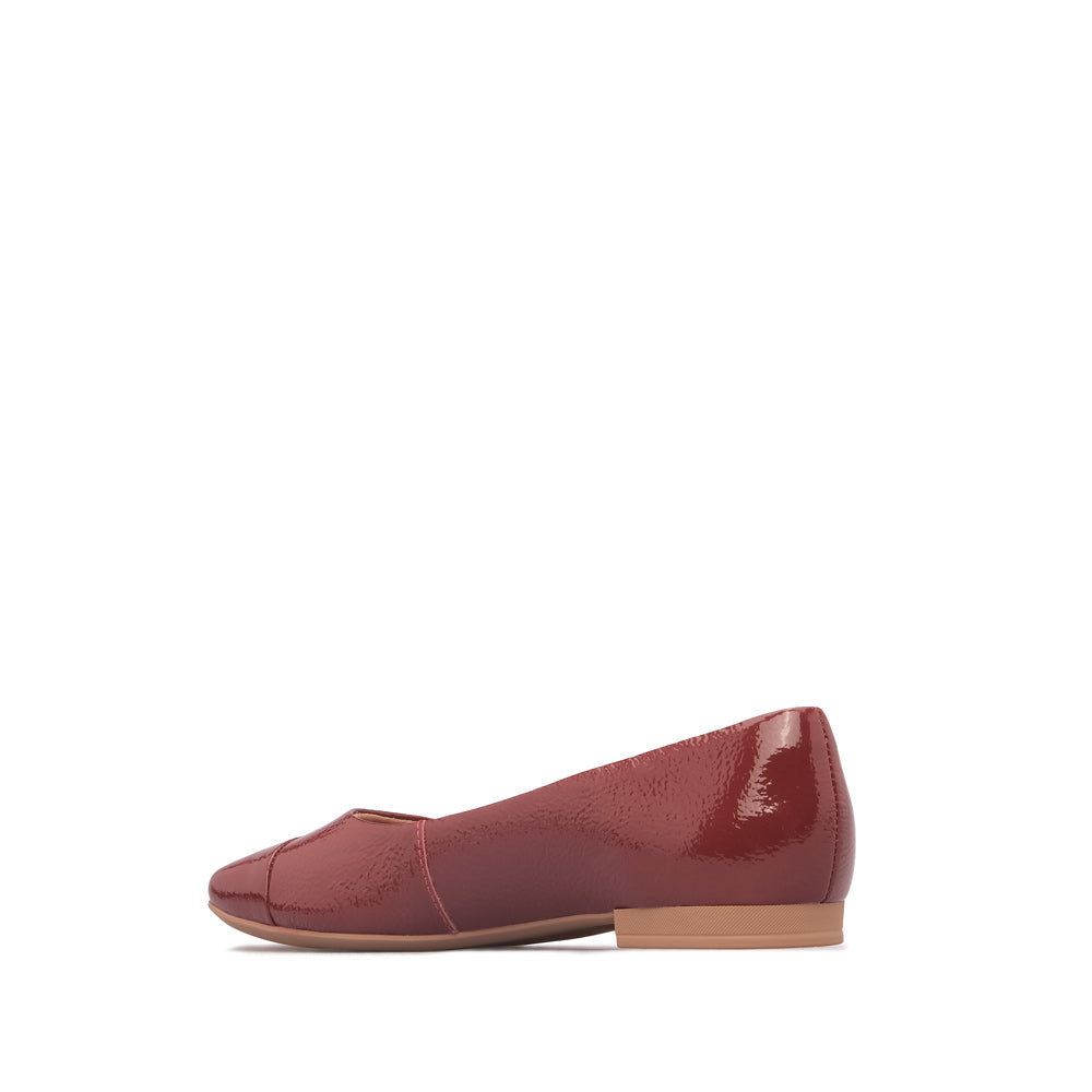 Sapato Salto Raso Mulher Verniz Vermelho